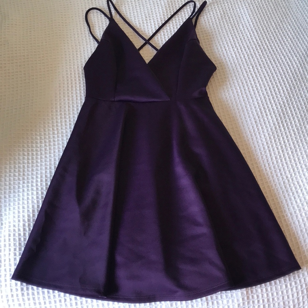 Deep purple skater dress